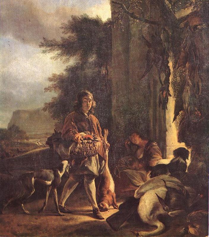 WEENIX, Jan After the Hunt Germany oil painting art